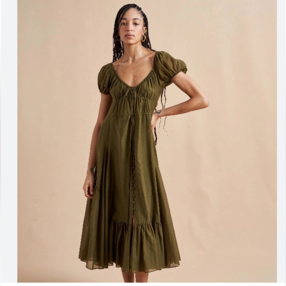 La Ligne olive green Josie dress.